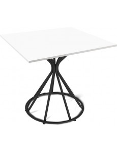 Кухонный стол Sheffilton SHT-TU4-1/80/80 ЛДСП (черный/белый)