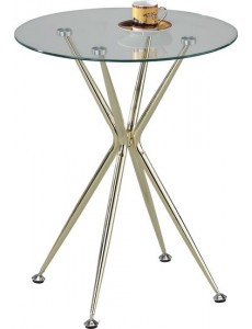 Журнальный столик Sheffilton SHT-CT13 191688 (прозрачный/латунь)