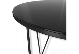 Журнальный столик Sheffilton SHT-CT27 (черный муар/черный глянец)