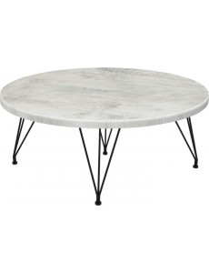 Журнальный столик Sheffilton SHT-TU29/H36/МДФ 80 (бетон светлый/черный муар)
