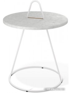 Журнальный столик Sheffilton SHT-CT36 (морская галька/белый муар)