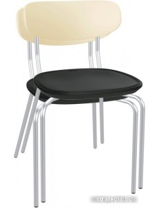 Стул Sheffilton SHT-S85М-2 (бежевый/черный/хром лак)