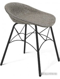 Табурет Sheffilton SHT-ST19-SF1/S107 (коричневый сахар/черный муар)