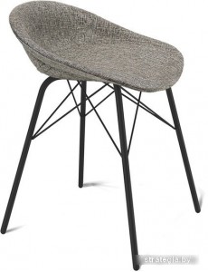 Стул Sheffilton SHT-ST19-SF1/S64 (коричневый сахар/черный муар)