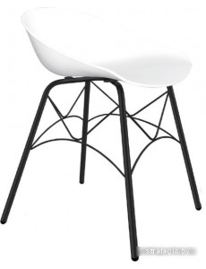 Стул Sheffilton SHT-ST19/S107 (белый/черный муар)