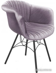 Стул с подлокотниками Sheffilton SHT-ST31-C1/S100 (ледяная лаванда/черный муар)