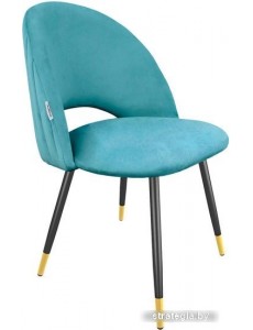 Стул Sheffilton SHT-ST34-1/S95-1 (голубая пастель/черный муар/золото)