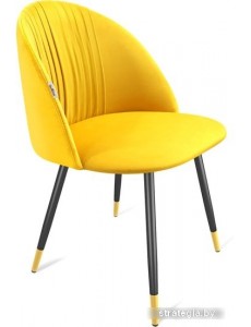 Стул Sheffilton SHT-ST35-1/S95-1 (имперский желтый/черный муар/золото)
