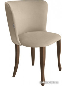 Стул с подлокотниками Sheffilton SHT-ST36/S122 (ванильный крем/темный орех/черный муар)