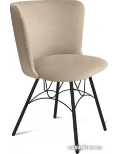 Стул Sheffilton SHT-ST36/S100 (ванильный крем/черный муар)