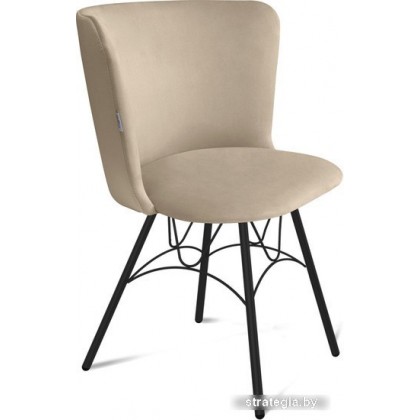 Стул Sheffilton SHT-ST36/S100 (ванильный крем/черный муар)