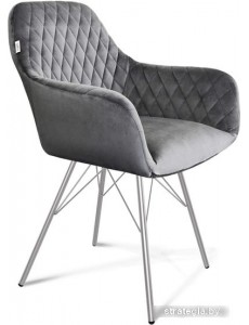 Стул с подлокотниками Sheffilton SHT-ST38/S37 (угольно-серый/хром лак)