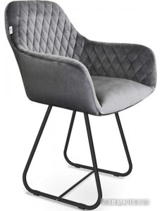 Стул с подлокотниками Sheffilton SHT-ST38/S38 (угольно-серый/черный муар)