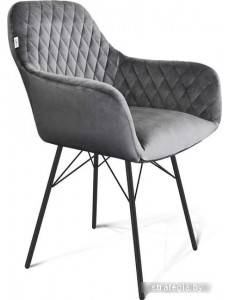 Стул с подлокотниками Sheffilton SHT-ST38/S64 (угольно-серый/черный муар)