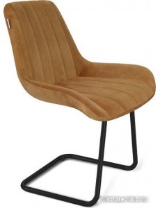 Стул Sheffilton SHT-ST37/S45-1 (горчичный/черный муар)
