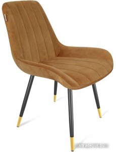 Стул Sheffilton SHT-ST37/S95-1 (горчичный/черный муар/золото)