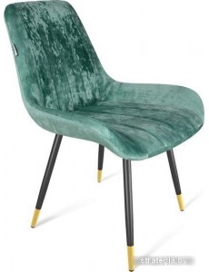 Стул Sheffilton SHT-ST37/S95-1 (зеленый чай/черный муар/золото)