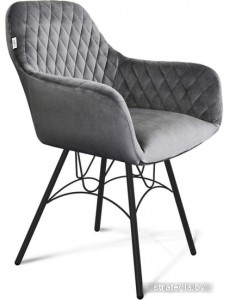 Стул с подлокотниками Sheffilton SHT-ST38/S100 (угольно-серый/черный муар)