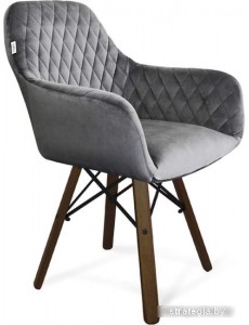 Стул с подлокотниками Sheffilton SHT-ST38/S70 (угольно-серый/темный орех/черный)