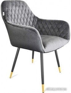 Стул с подлокотниками Sheffilton SHT-ST38/S95-1 (угольно-серый/черный муар/золото)