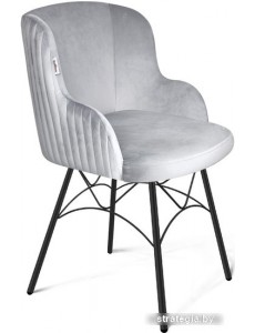 Стул с подлокотниками Sheffilton SHT-ST39-1/S107 (серое облако/черный муар)