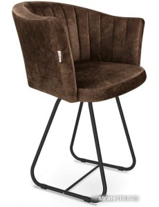 Стул с подлокотниками Sheffilton SHT-ST42-1/S38 (кофейный трюфель/черный муар)