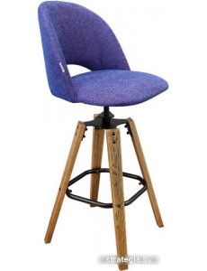 Стул Sheffilton SHT-ST34/S93 (синий мираж/брашированный коричневый/черный муар)