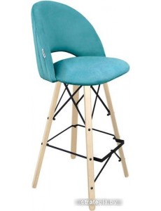 Стул Sheffilton SHT-ST34-1/S80 (голубая пастель/прозрачный лак/черный)