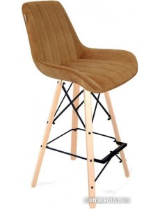 Стул Sheffilton SHT-ST37/S80 (горчичный/прозрачный лак/черный)