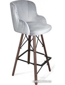 Стул Sheffilton SHT-ST39-1/S80 (серое облако/темный орех/черный муар)