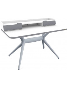 Стол Sheffilton SHT-TU30-2/TT31 120/65 ЛДСП (серый/белый шагрень/серый)