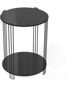 Журнальный столик Sheffilton SHT-CT34 (черный муар /черный глянец)