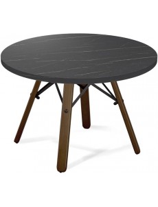 Журнальный столик Sheffilton SHT-S70/ЛДСП 60 (темный орех/камень пьетра гриджио черный)