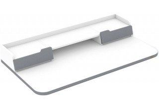 Sheffilton SHT-TU14/TT31 120/65 ЛДСП (черный муар/белый шагрень/серый)