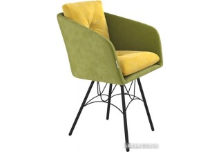 Стул с подлокотниками Sheffilton SHT-ST43-2/S100 (фисташковый десерт/черный муар)