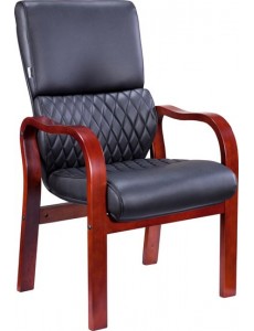 Кресло Everprof President Wood CF (экокожа, черный)
