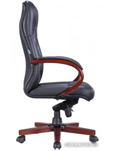 Кресло Everprof Monaco Wood (экокожа, черный)