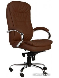 Кресло Everprof Valencia (кожа, пластиковые ролики, коричневый)