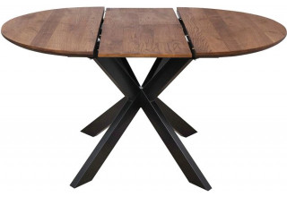 ОКА Раунд 100-140x75 (дуб мореный/черный)