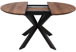 ОКА Раунд 100-140x75 (дуб мореный/черный)