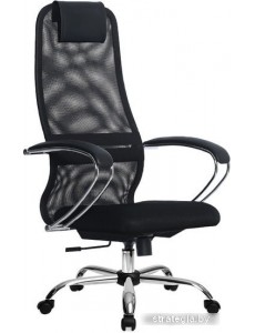 Кресло Metta S-BK 8, Ch ов/сечен (резиновые ролики, черный)