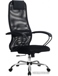 Кресло Metta S-BP 8, Ch ов/сечен (резиновые ролики, черный)