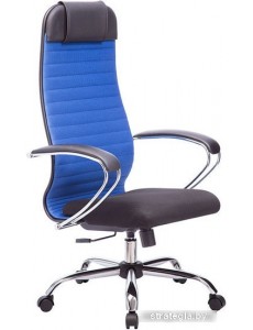 Кресло Metta SU-1-BK Комплект 23, Ch ов/сечен (пластиковые ролики, синий)