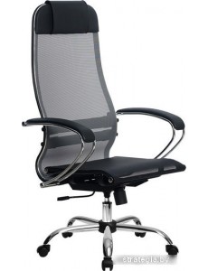 Кресло Metta SU-1-BK Комплект 4, Ch ов/сечен (пластиковые ролики, серый)