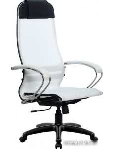 Кресло Metta SU-1-BK Комплект 4, Pl тр/сечен (резиновые ролики, белый)