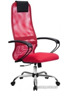 Кресло Metta SU-BP-8 (хром, красный)