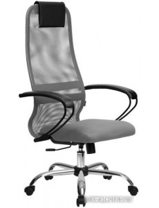 Кресло Metta SU-BP-8 (хром, светло-серый)