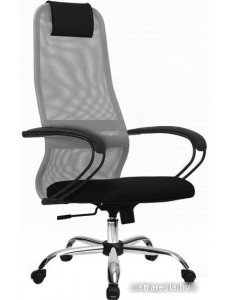 Кресло Metta SU-BP-8 (хром, светло-серый/черный)