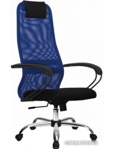 Кресло Metta SU-BP-8 (хром, синий/черный)