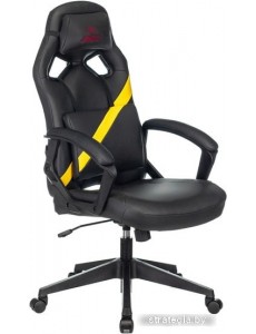 Кресло Бюрократ Zombie Driver (черный/желтый)